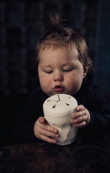 Silicone Cup with Straw and Snack Lid