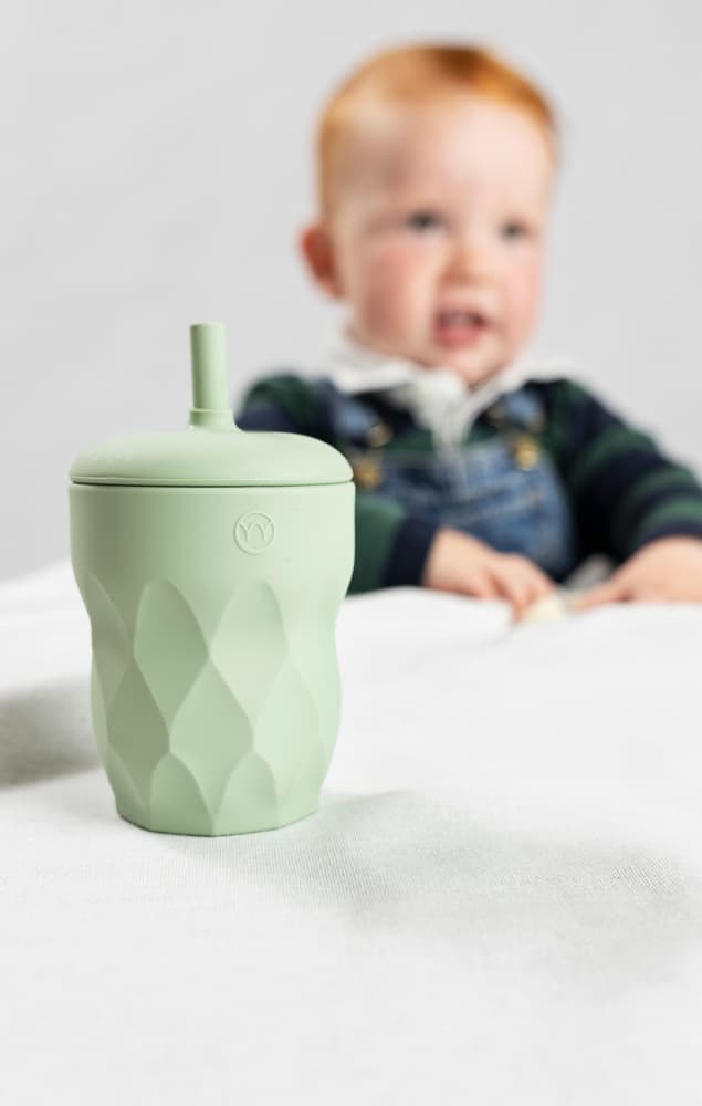 Silicone Cup with Straw and Snack Lid